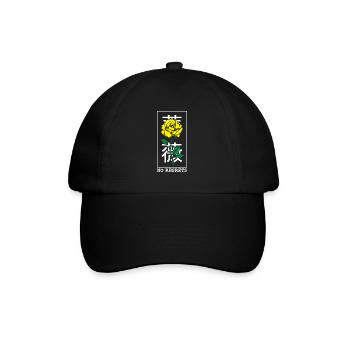 Black Rose No Regrets Floral Flower Rose - Baseball Cap - black/black - Front