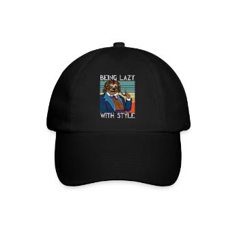Paresseux disant être paresseux avec le style Design rétro - Casquette classique - noir/noir - Devant