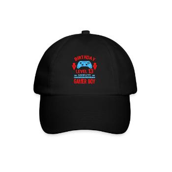 Treize 13 ans BDay Son Garçon Drôle de joueur 13ème 13 - Casquette classique - noir/noir - Devant