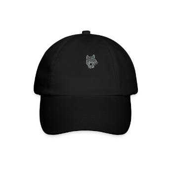 Tête de loup motif animal sauvage imprimé avec loup - Casquette classique - noir/noir - Devant