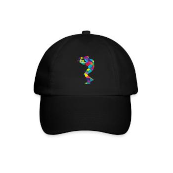 Low Poly Shooting Polygon Paintball - Baseball Cap - black/black - Front