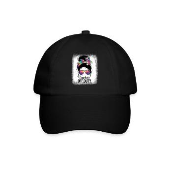Lehrer au�erhalb des Dienstes Frauen -Messy Br�tch - Baseballkappe - Schwarz/Schwarz - Vorne