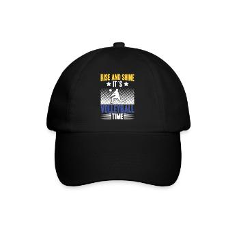 Kleiner Bruder Größter Fan - Volleyball - Baseballkappe - Schwarz/Schwarz - Vorne