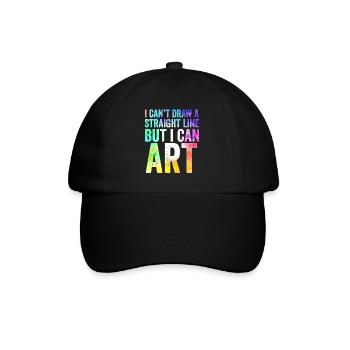 Je ne peux pas tracer une ligne droite mais je peux Art - Casquette classique - noir/noir - Devant