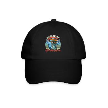 Microbiologist Fueled By Mitochondria Microbiology - Baseball Cap - black/black - Front