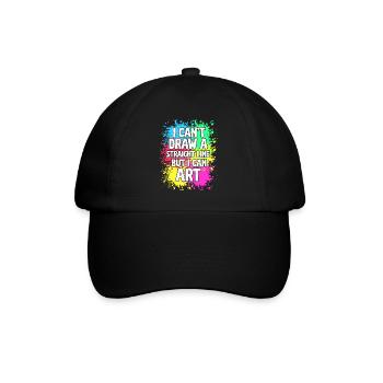 Je ne peux pas tracer une ligne droite mais je peux Art - Casquette classique - noir/noir - Devant