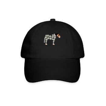 Horse made of daisy horses - Baseball Cap - black/black - Front