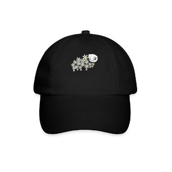 Bärtierchen Tardigrade Blüten - Baseballkappe - Schwarz/Schwarz - Vorne