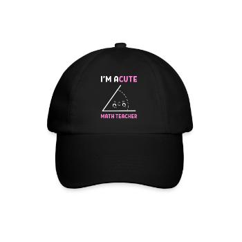Math Word Games Math Professeur de maths - Casquette classique - noir/noir - Devant
