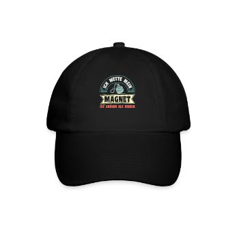 Magnetfischen Ich wette mein Magnet ist größer - Baseballkappe - Schwarz/Schwarz - Vorne