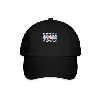 Transgender Flag Gay Pride LGBTQ Beaver - Baseball Cap - black/black - Front