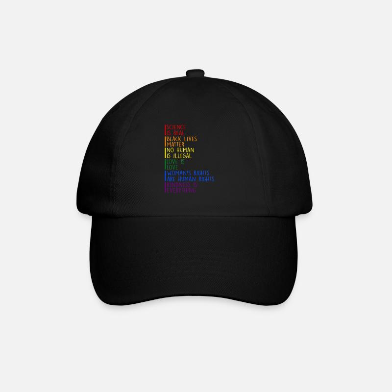 Gay-Pride-Wissenschaft ist echt Black Lives Matter - Baseballkappe - Schwarz/Schwarz