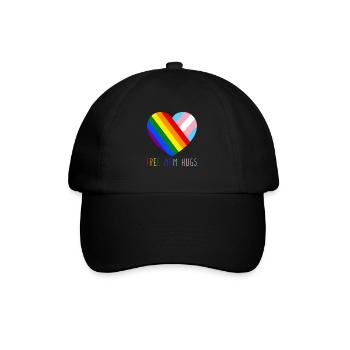 Maman libre embrasse la fierté LGBT Drapeau arc-en-ciel transgenre - Casquette classique - noir/noir - Devant