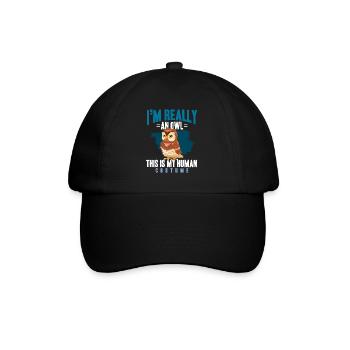 Ceci est mon costume humain Owl Lover nocturne - Casquette classique - noir/noir - Devant