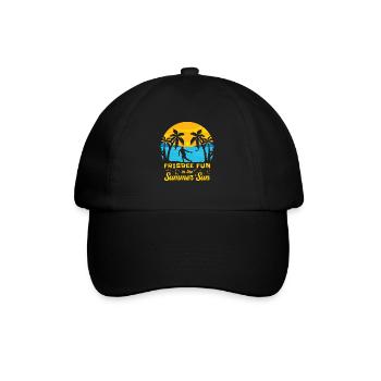 Frisbee Tropical Summer Vacation Flying Disc Sport - Baseball Cap - black/black - Front