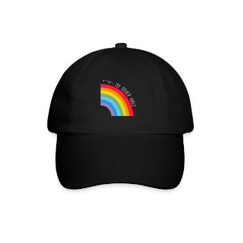 My Other Half Gay Couple Rainbow Pride Cool LGBT - Baseball Cap - black/black - Front