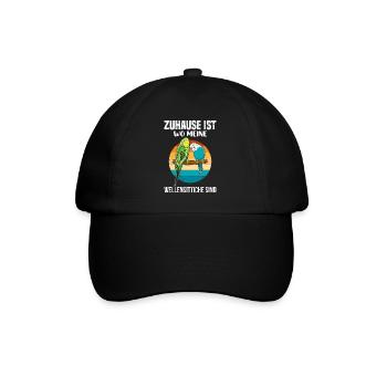 Zuhause ist wo meine Wellensittiche sind - Baseballkappe - Schwarz/Schwarz - Vorne