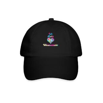 Ich liebe Wellensittiche Budgie Lover Sittich - Baseballkappe - Schwarz/Schwarz - Vorne