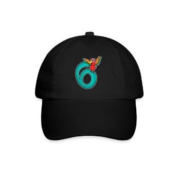6 Anniversaire 6 ans avec motif animal - six - Casquette classique - noir/noir - Devant