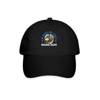 Entraîneur de baseball Joueur de baseball Sport d’équipe de baseball - Casquette classique - noir/noir - Devant