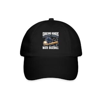 Baseball Mathe-Liebhaber Mathematiker Baseballspieler - Baseballkappe - Schwarz/Schwarz - Vorne