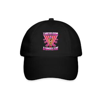 I love ice cream a waffle lot - Baseball Cap - black/black - Front