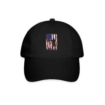 Archer Deer Hunt American Flag Bow - Baseball Cap - black/black - Front
