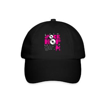 Sock Hop Girl Retro Vinyl Pink Pudel Sock Hop - Baseballkappe - Schwarz/Schwarz - Vorne