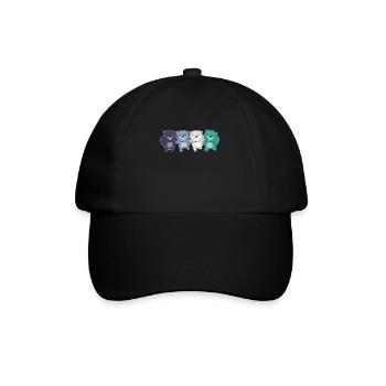 oriented aroace Flag Pride LGBTQ cute beaver - Baseball Cap - black/black - Front