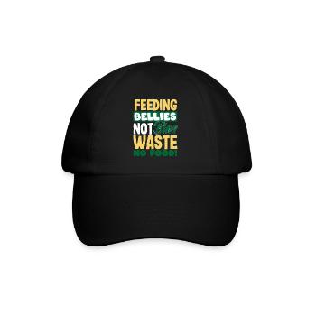 Nourrir des ventres, pas des poubelles, pas de gaspiller de la nourriture ! Conscient - Casquette classique - noir/noir - Devant