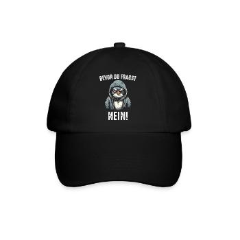 Pinguin Zwergpinguine Kaiserpinguin - Baseballkappe - Schwarz/Schwarz - Vorne
