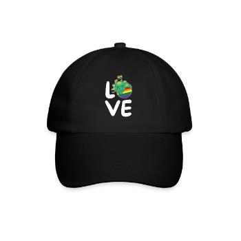 Regenbogen Flag Pride LGBTQ süßer Drache Love - Baseballkappe - Schwarz/Schwarz - Vorne