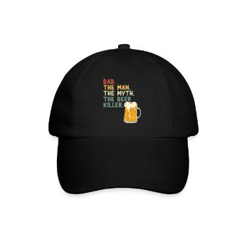 Drôle de père disant bière bière écrasant papa - Casquette classique - noir/noir - Devant