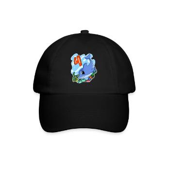 4th birthday motif dolphin - four years old - Baseball Cap - black/black - Front