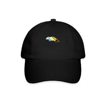 Maus Retro - Baseballkappe - Schwarz/Schwarz - Vorne