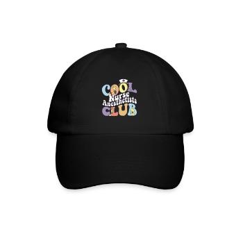Club des infirmières anesthésistes cool - Casquette classique - noir/noir - Devant
