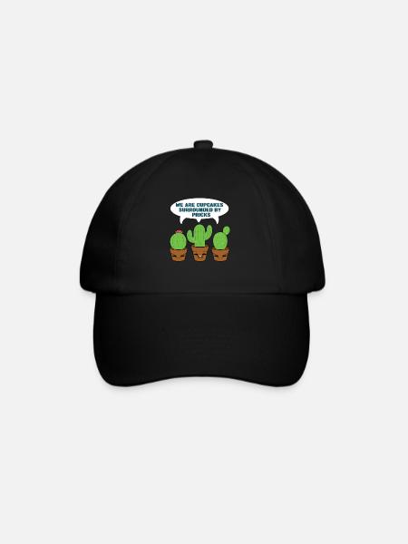 Cactus Cupcakes Cake - Baseballcap - zwart/zwart