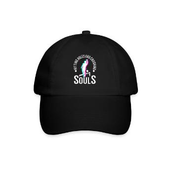 Hitting Holes and Crushing Souls - Baseballkappe - Schwarz/Schwarz - Vorne