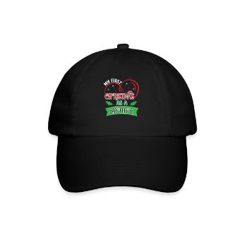 My first Christmas as a mother pregnant - Baseball Cap - black/black - Front