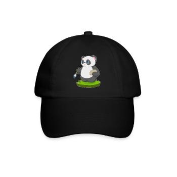 Panda Painter Brush Painting - Baseball Cap - black/black - Front