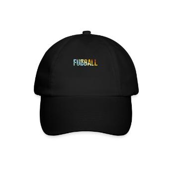 Fußball Fußballer Retro - Baseballkappe - Schwarz/Schwarz - Vorne