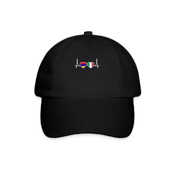 Armenia Italy Heartbeat Flag Armenians - Baseball Cap - black/black - Front