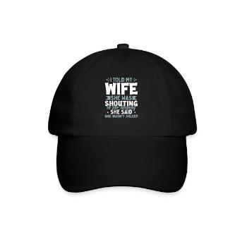 Drôle Jogue Chemise Hommes Mari Femme - Casquette classique - noir/noir - Devant