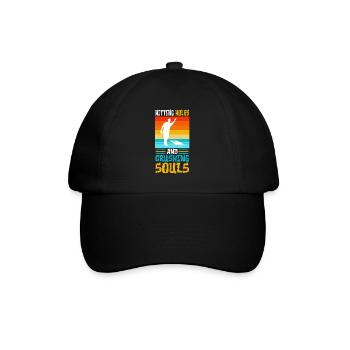 Hitting Holes and Crushing Souls - Baseballkappe - Schwarz/Schwarz - Vorne
