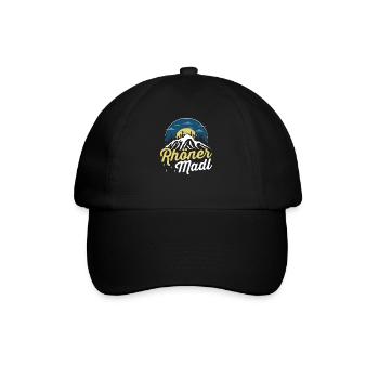 Rhöner Madl - Region Rhön Gebirge - Baseballkappe - Schwarz/Schwarz - Vorne
