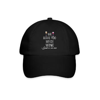 Winzer Wein Spruch für Weinliebhaber - Baseballkappe - Schwarz/Schwarz - Vorne