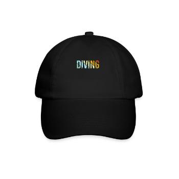 Tauchen Retro - Baseballkappe - Schwarz/Schwarz - Vorne