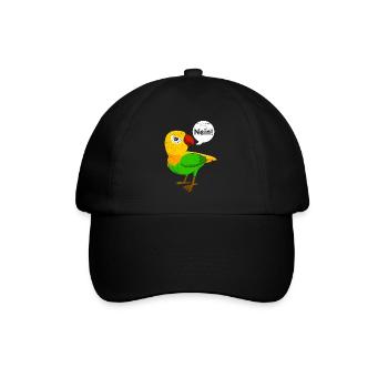 Liebesvögel Nein! sturre Vögel Lovebirds Papageien - Baseballkappe - Schwarz/Schwarz - Vorne