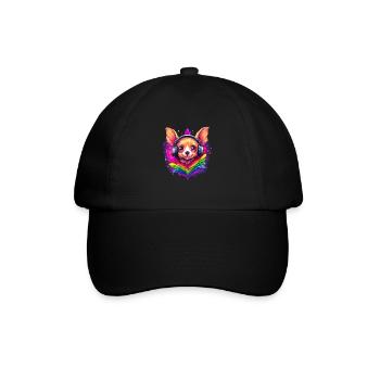 Rainbow Flag Chihuahua Pride Dog Colorful Love - Baseball Cap - black/black - Front