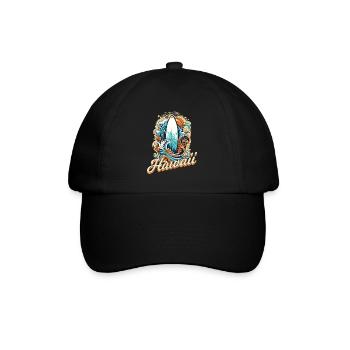 Hawaii Surfen Surfing für Surfer - Baseballkappe - Schwarz/Schwarz - Vorne